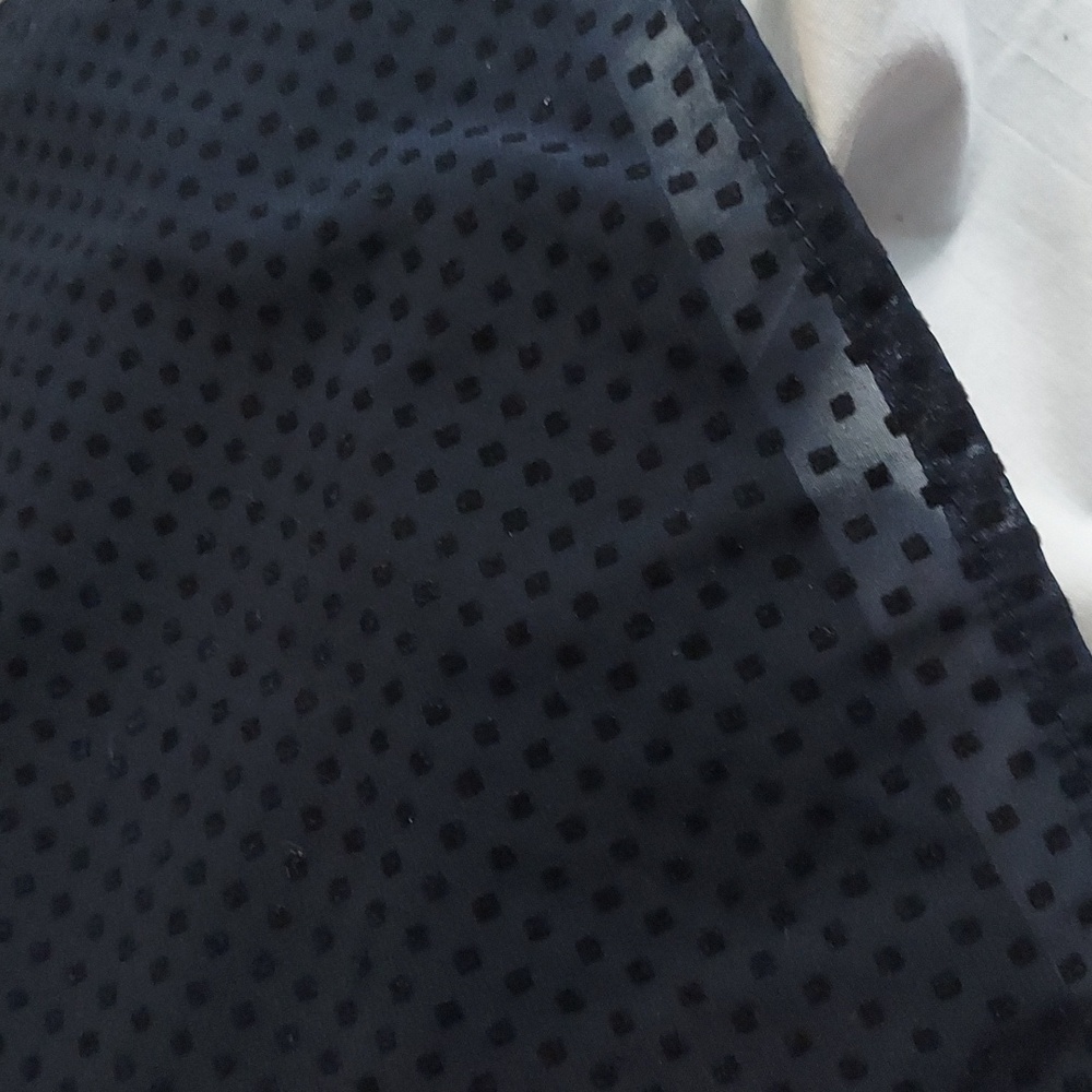 Banana Republic Navy Blue V Neck Polka Dot Textured Lined Sleeveless Top M - Picture 4 of 8
